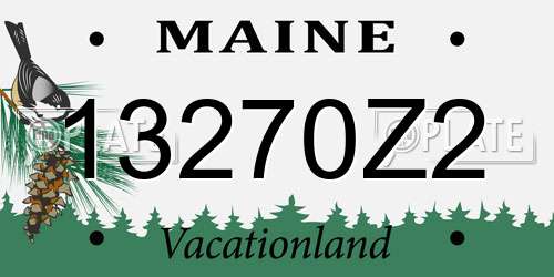 13270Z2 Maine License Plate