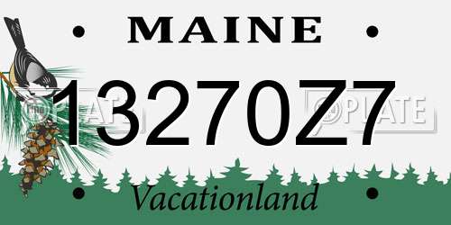 13270Z7 Maine License Plate