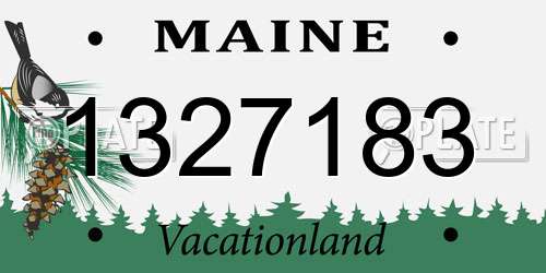 1327183 Maine License Plate