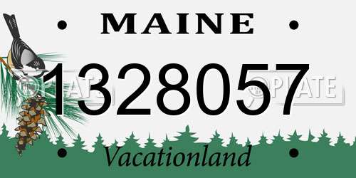 1328057 Maine License Plate