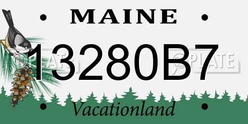 13280B7 Maine License Plate
