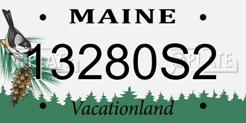 13280S2 Maine License Plate