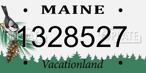 1328527 Maine License Plate