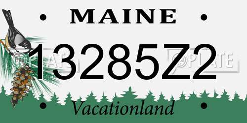 13285Z2 Maine License Plate