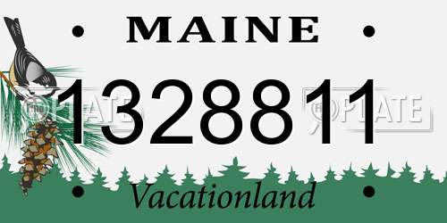 1328811 Maine License Plate