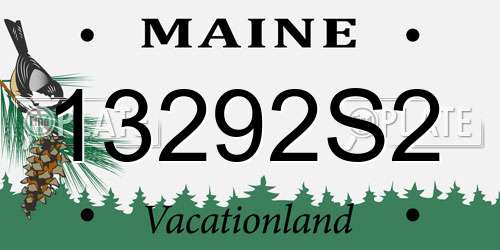 13292S2 Maine License Plate