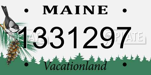 1331297 Maine License Plate