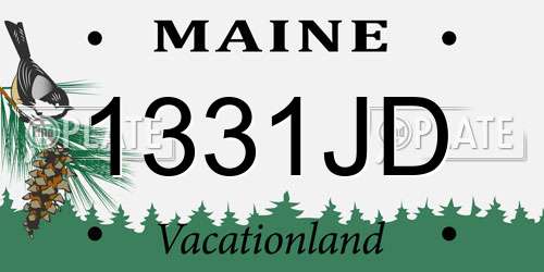 1331JD Maine License Plate