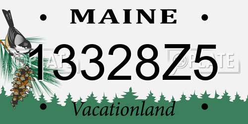 13328Z5 Maine License Plate