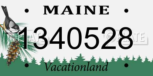 1340528 Maine License Plate