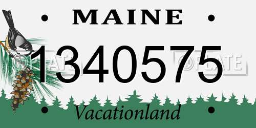 1340575 Maine License Plate