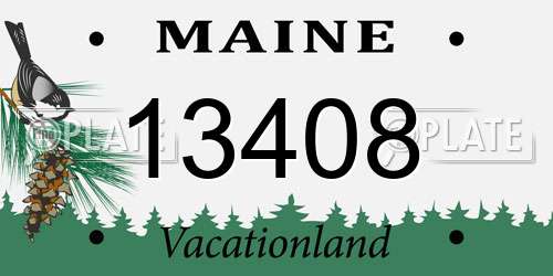 13408 Maine License Plate