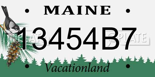 13454B7 Maine License Plate