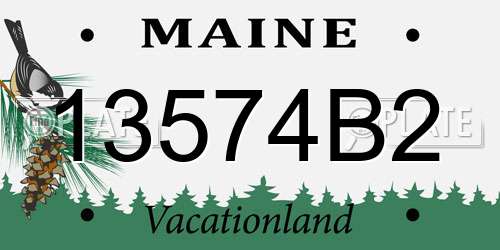 13574B2 Maine License Plate