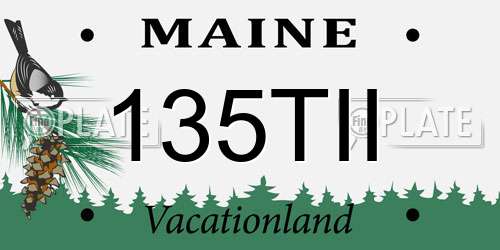 135TII Maine License Plate