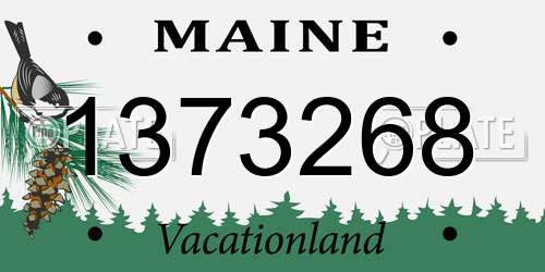 1373268 Maine License Plate