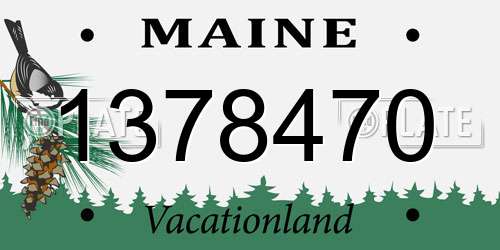 1378470 Maine License Plate