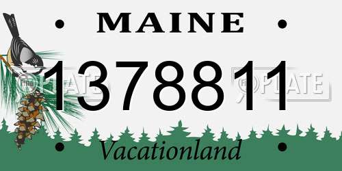 1378811 Maine License Plate