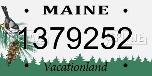 1379252 Maine License Plate