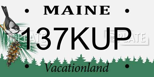 137KUP Maine License Plate