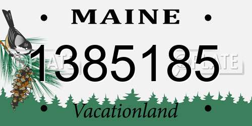 1385185 Maine License Plate