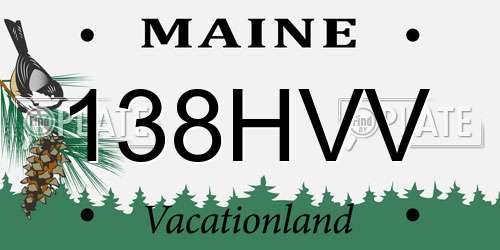 138HVV Maine License Plate