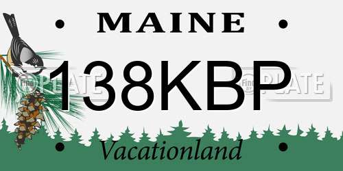 138KBP Maine License Plate