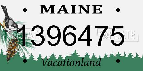 1396475 Maine License Plate
