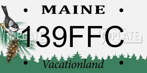 139FFC Maine License Plate