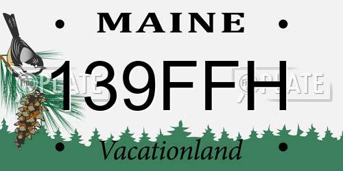 139FFH Maine License Plate