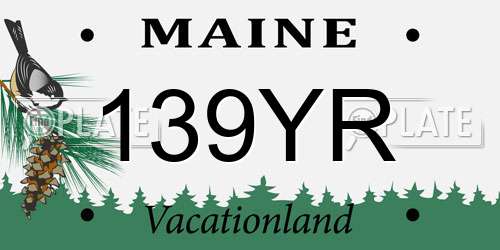139YR Maine License Plate