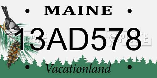 13AD578 Maine License Plate