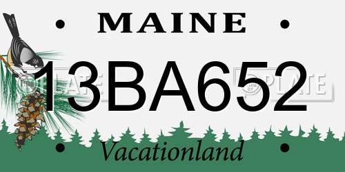 13BA652 Maine License Plate