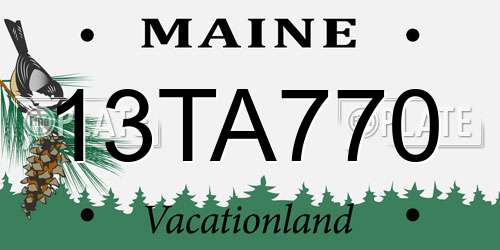 13TA770 Maine License Plate