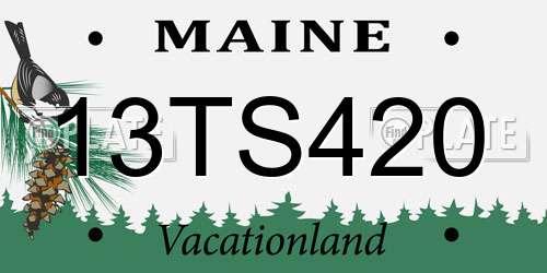 13TS420 Maine License Plate