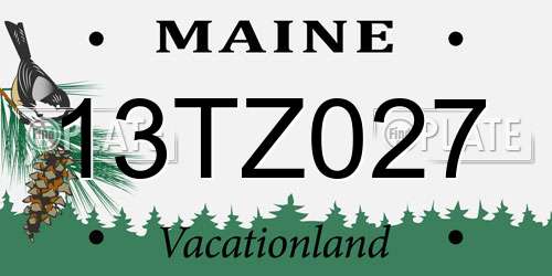 13TZ027 Maine License Plate