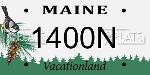 1400N Maine License Plate