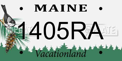 1405RA Maine License Plate