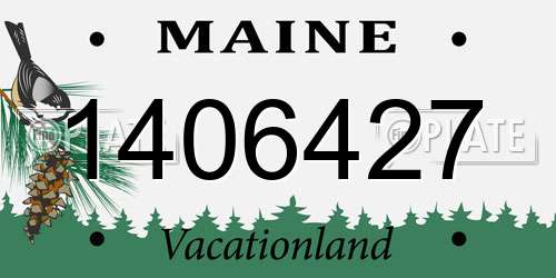 1406427 Maine License Plate