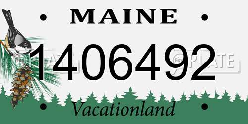 1406492 Maine License Plate