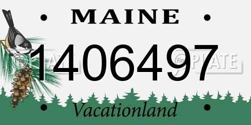 1406497 Maine License Plate