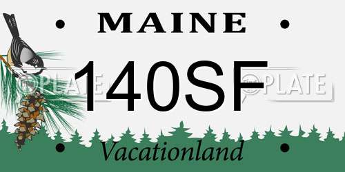 140SF Maine License Plate
