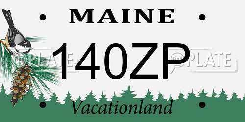 140ZP Maine License Plate