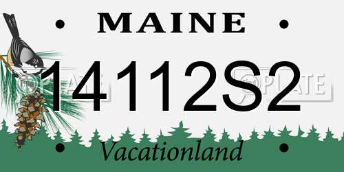 14112S2 Maine License Plate