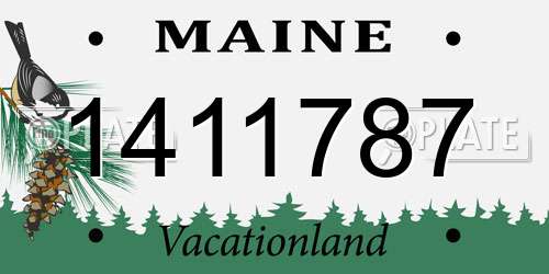 1411787 Maine License Plate