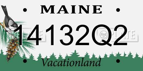 14132Q2 Maine License Plate