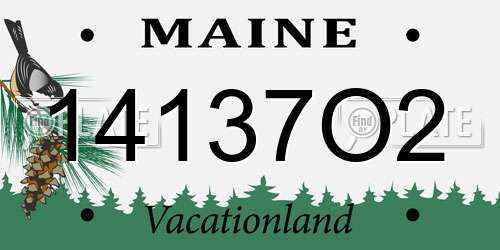 14137O2 Maine License Plate