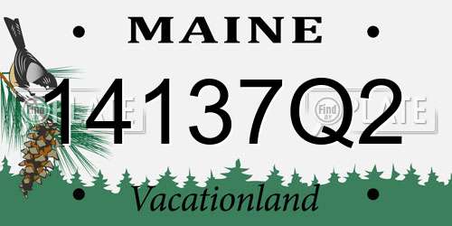 14137Q2 Maine License Plate