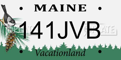 141JVB Maine License Plate