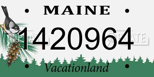 1420964 Maine License Plate